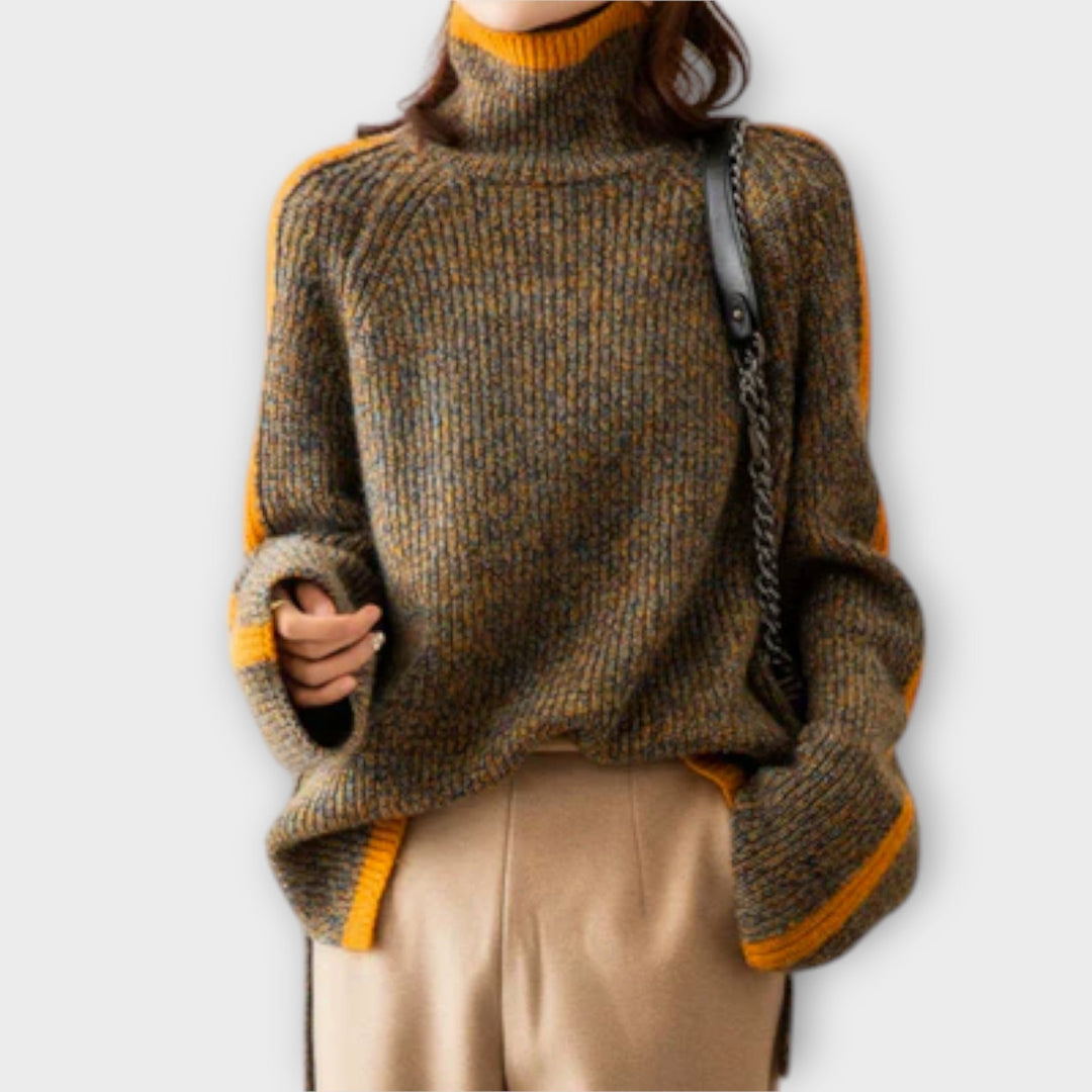 Breseis™ | Pull à col roulé vintage – Élégance