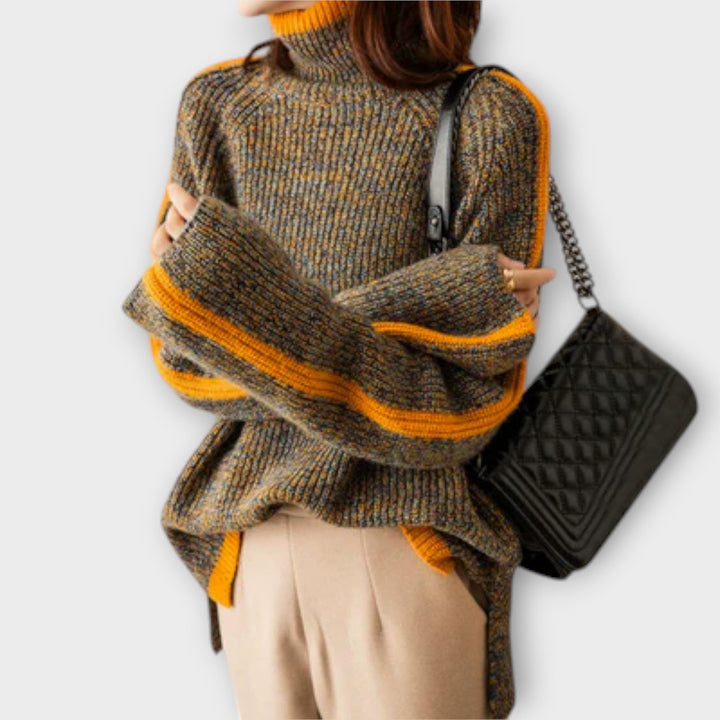 Breseis™ | Pull à col roulé vintage – Élégance