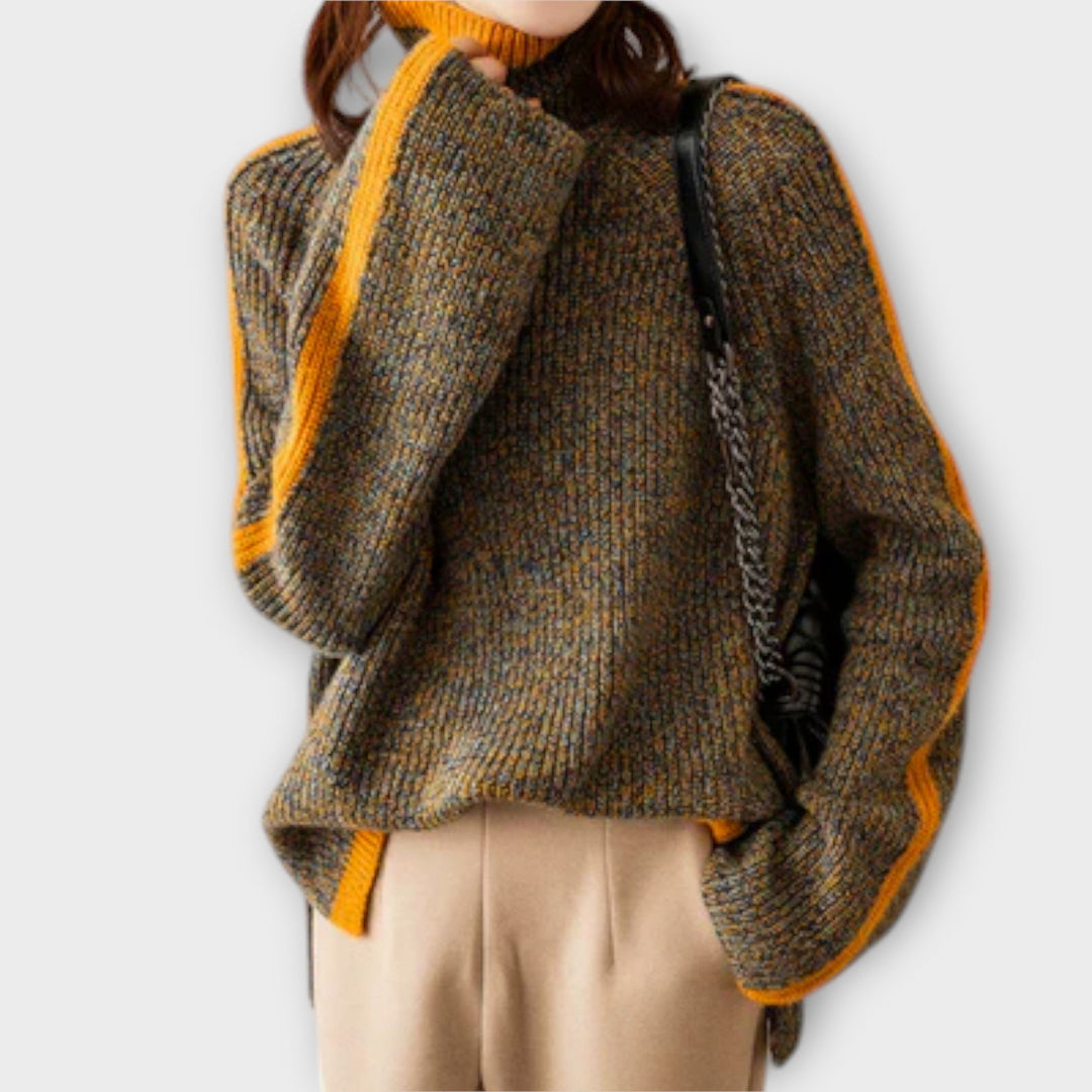 Breseis™ | Pull à col roulé vintage – Élégance