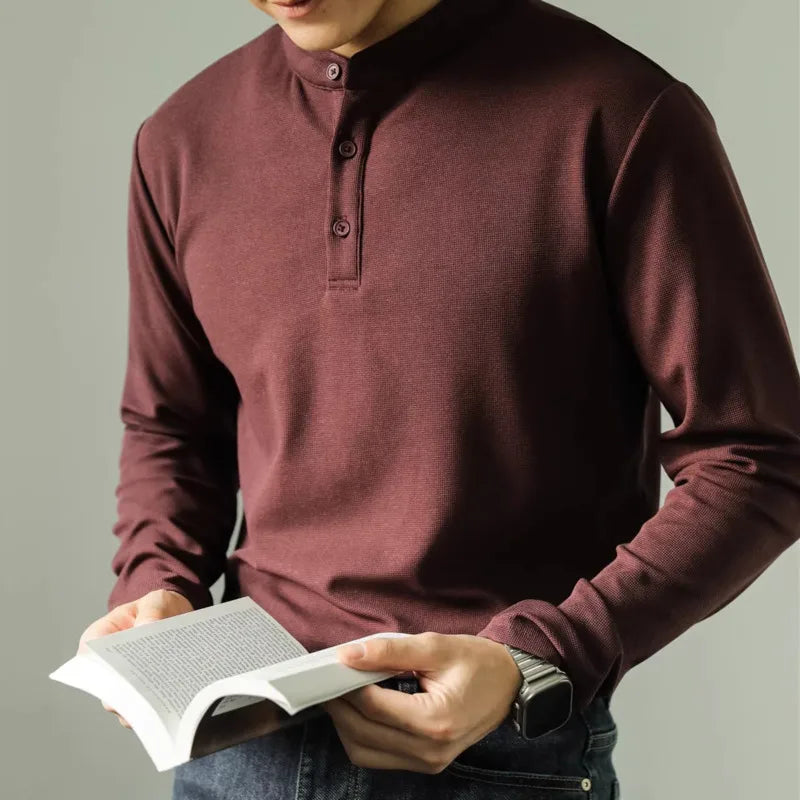 Amedeo™ | Henley à manches longues – Élégance