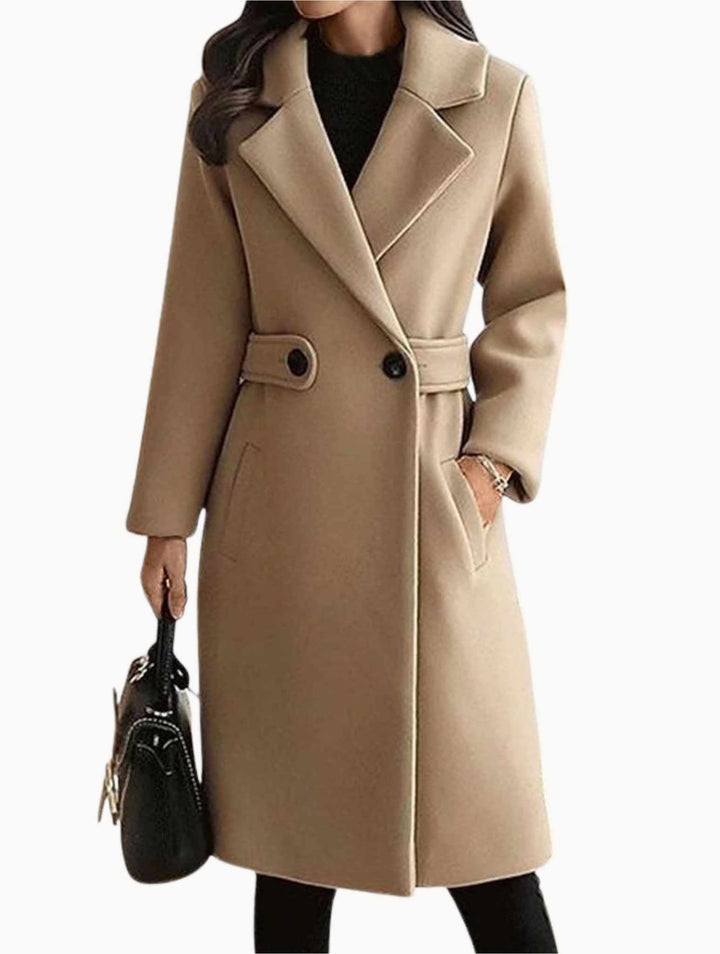 Elise – Belted Winter Élegance