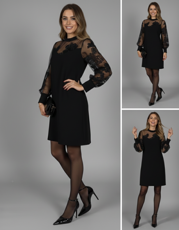 Caterina™ | Robe noire élégante – Élégance