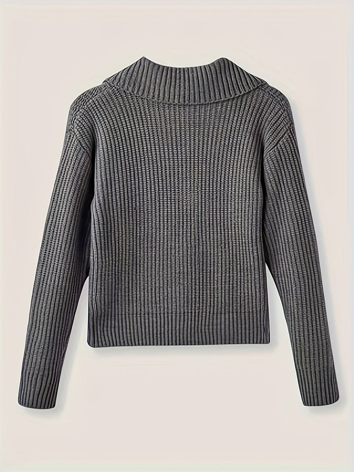 Amini™ | Cardigan en maille côtelée – Élégance