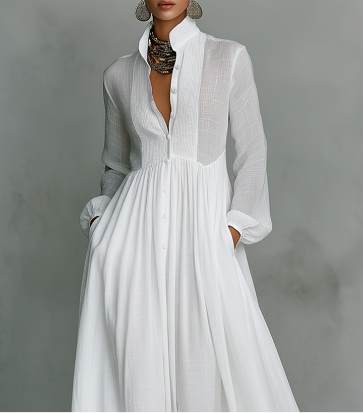 Florence™ | Robe maxi coton – Élégance