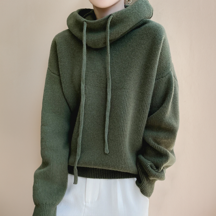 Cloe™ | Pull à col roulé en laine mérinos fine – Élégance