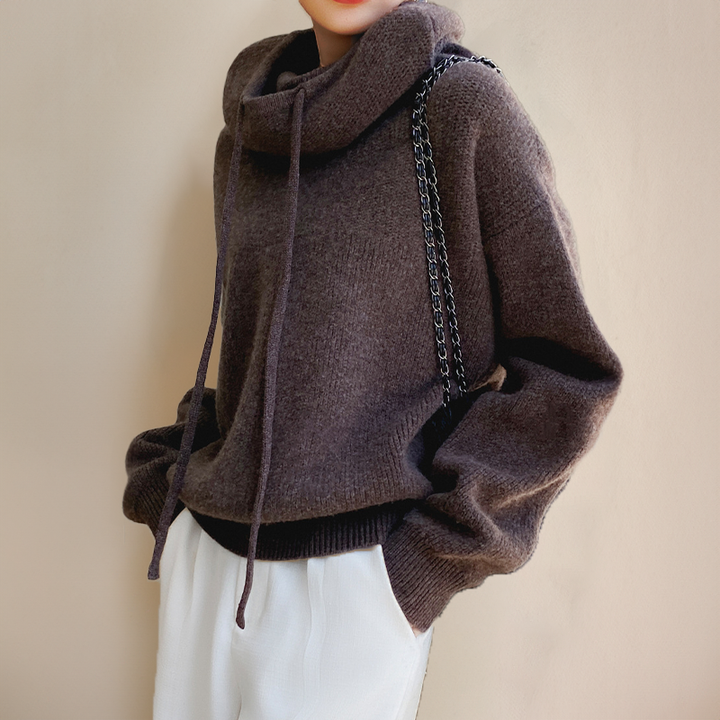 Cloe™ | Pull à col roulé en laine mérinos fine – Élégance