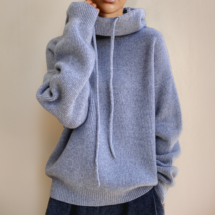 Cloe™ | Pull à col roulé en laine mérinos fine – Élégance