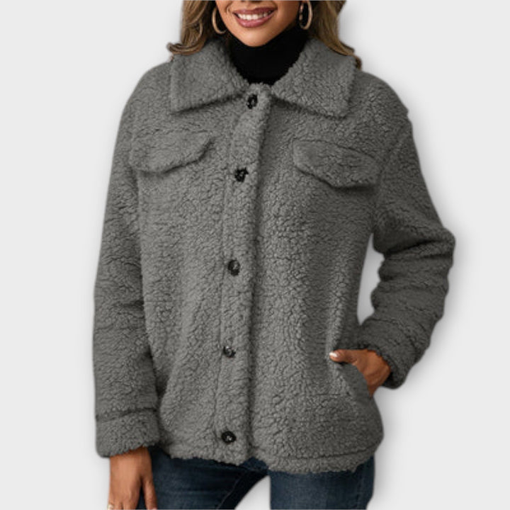 Lucy – Veste Teddy Douillette – Élégance