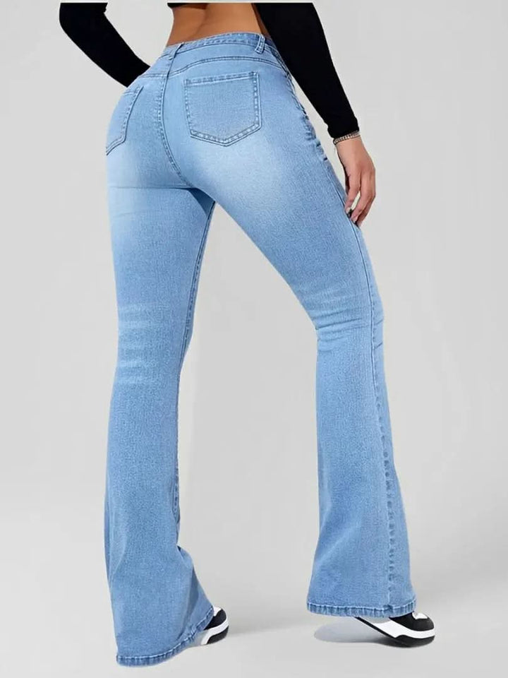Élodie™ | Jean flare rétro – Élégance