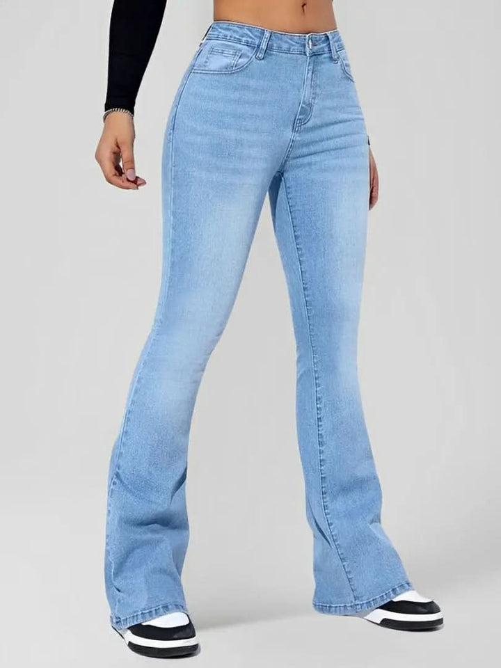 Élodie™ | Jean flare rétro – Élégance