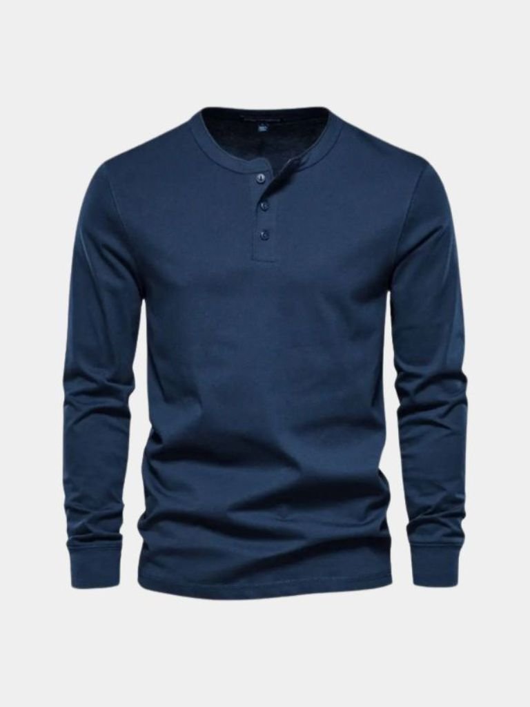 Henley™ | T-shirt à col Henley – Élégance