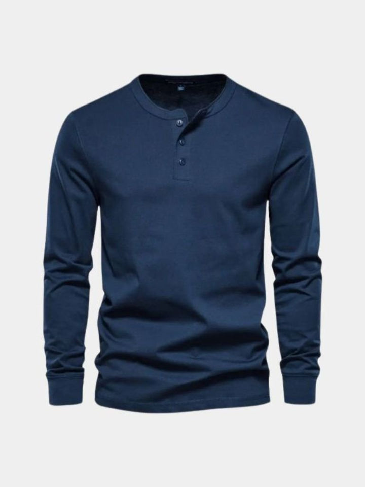 Henley™ | T-shirt à col Henley – Élégance