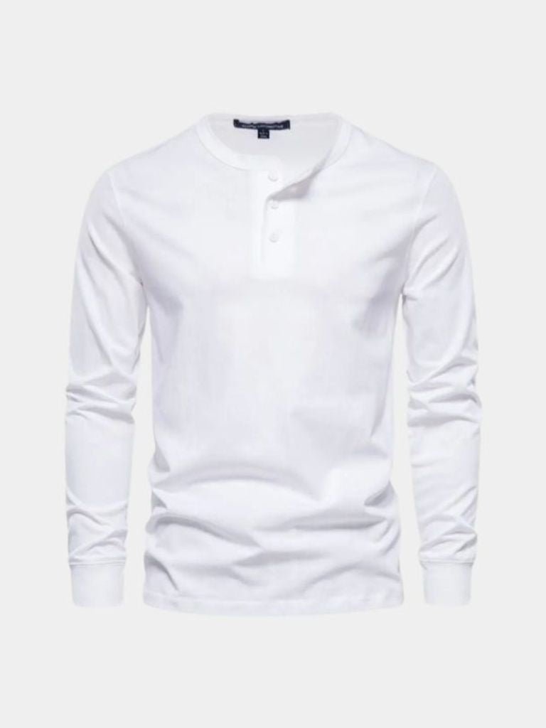 Henley™ | T-shirt à col Henley – Élégance