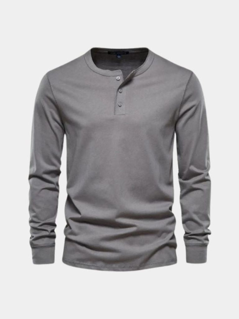 Henley™ | T-shirt à col Henley – Élégance