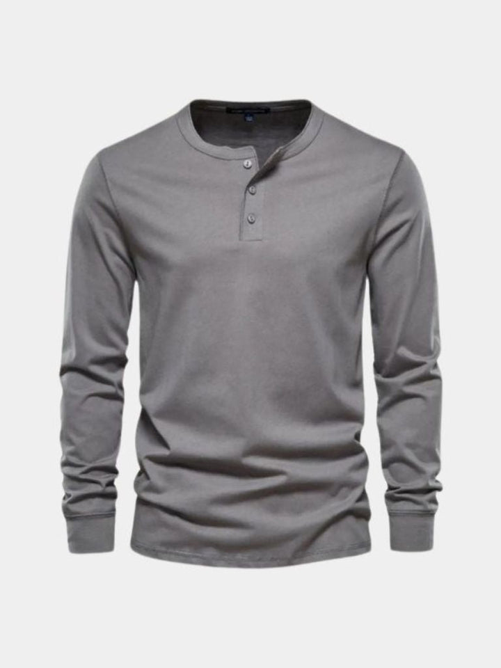 Henley™ | T-shirt à col Henley – Élégance