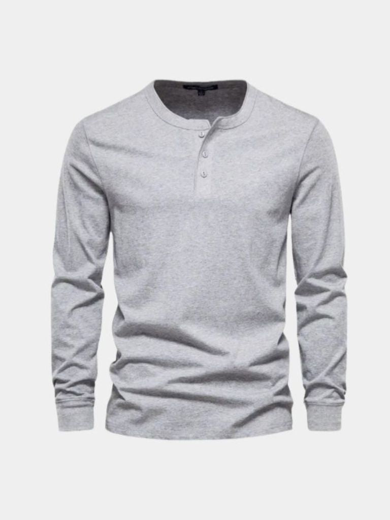 Henley™ | T-shirt à col Henley – Élégance