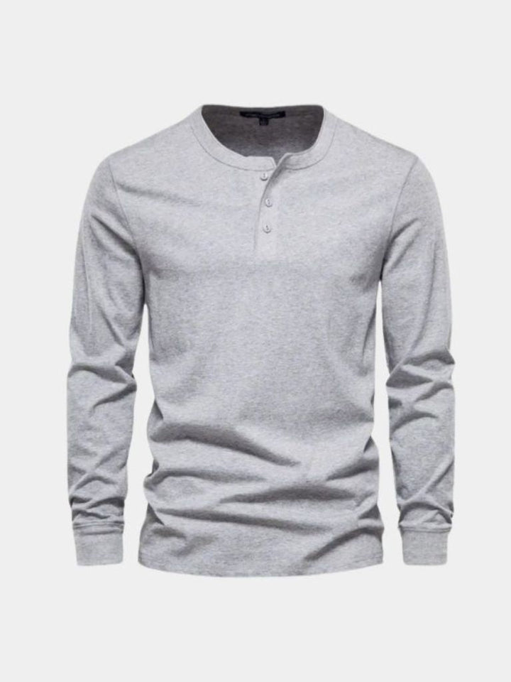 Henley™ | T-shirt à col Henley – Élégance
