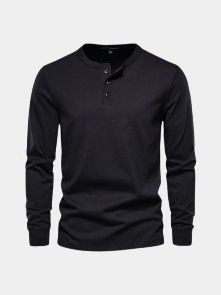 Henley™ | T-shirt à col Henley – Élégance