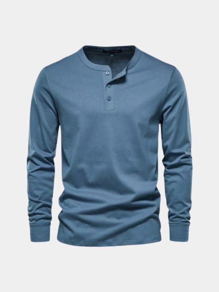 Henley™ | T-shirt à col Henley – Élégance