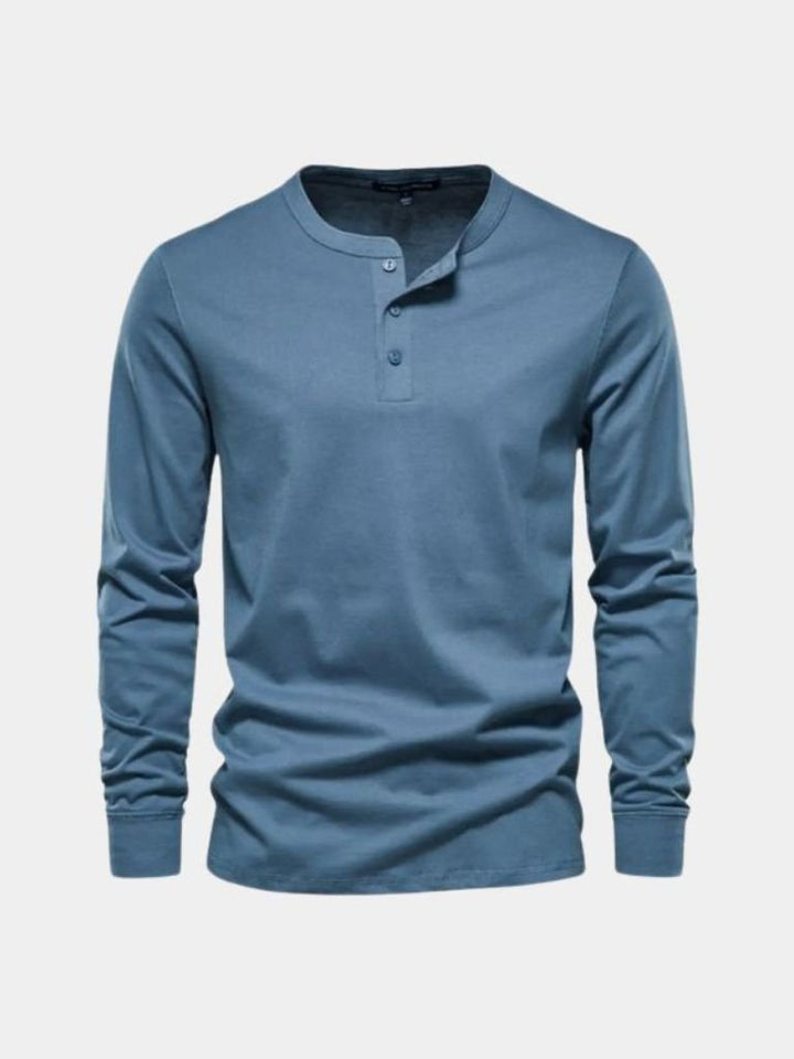 Henley™ | T-shirt à col Henley – Élégance