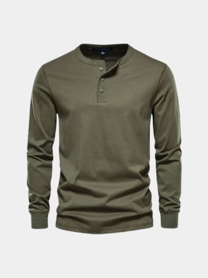 Henley™ | T-shirt à col Henley – Élégance