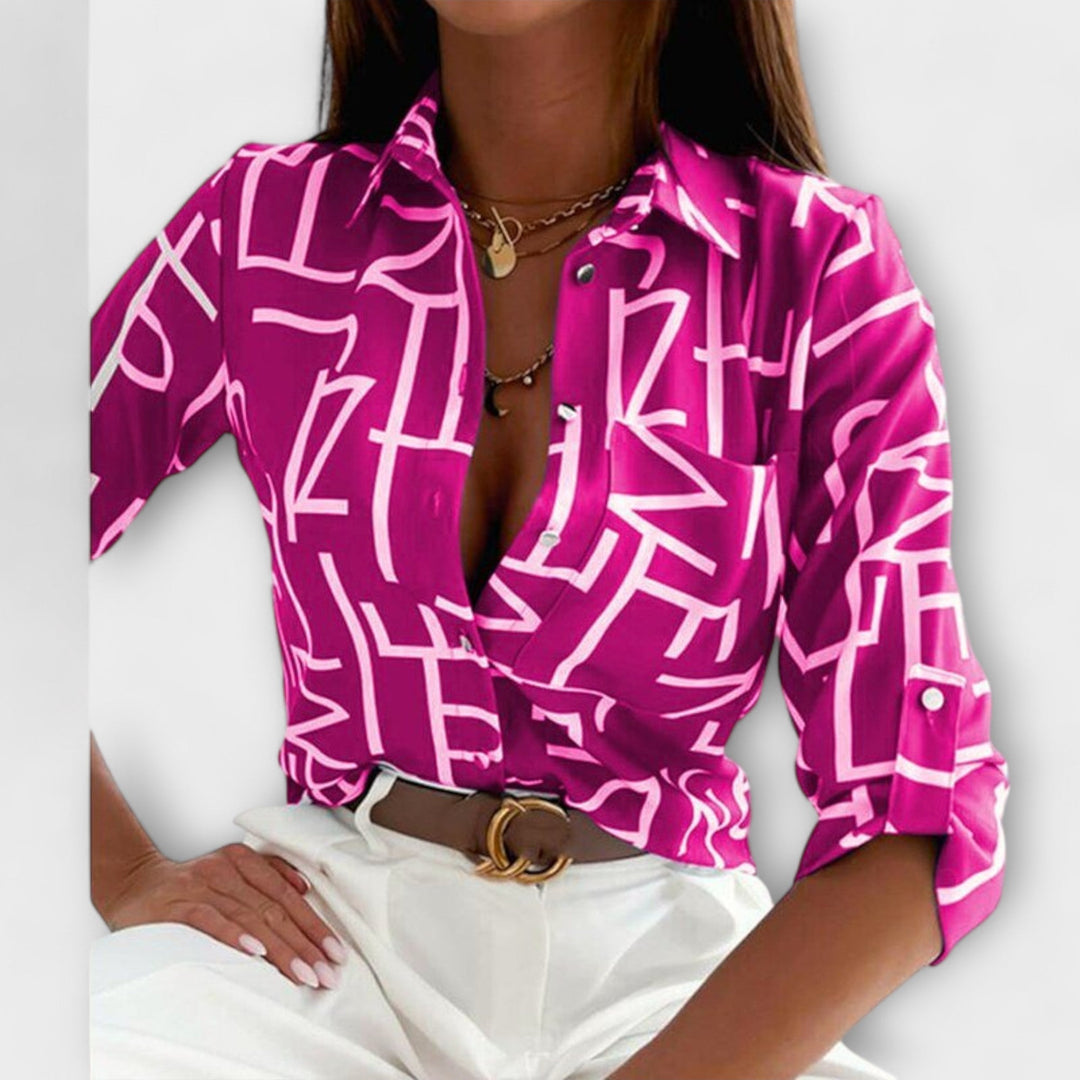 Velmira – Classic Collar Élegance