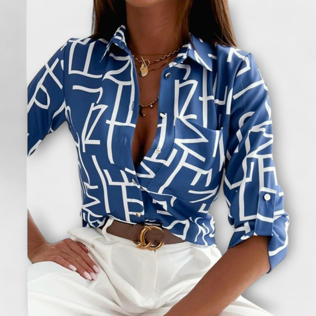 Velmira – Classic Collar Élegance