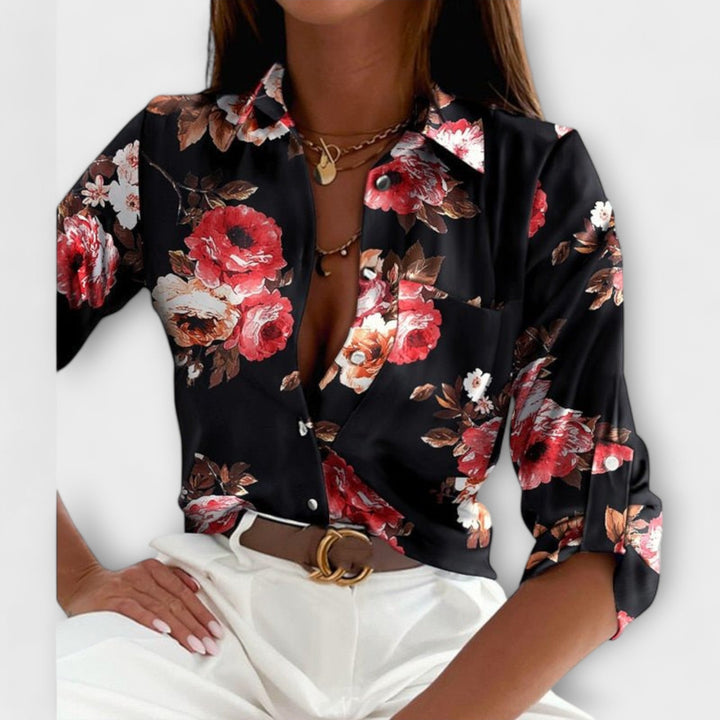 Velmira – Classic Collar Élegance