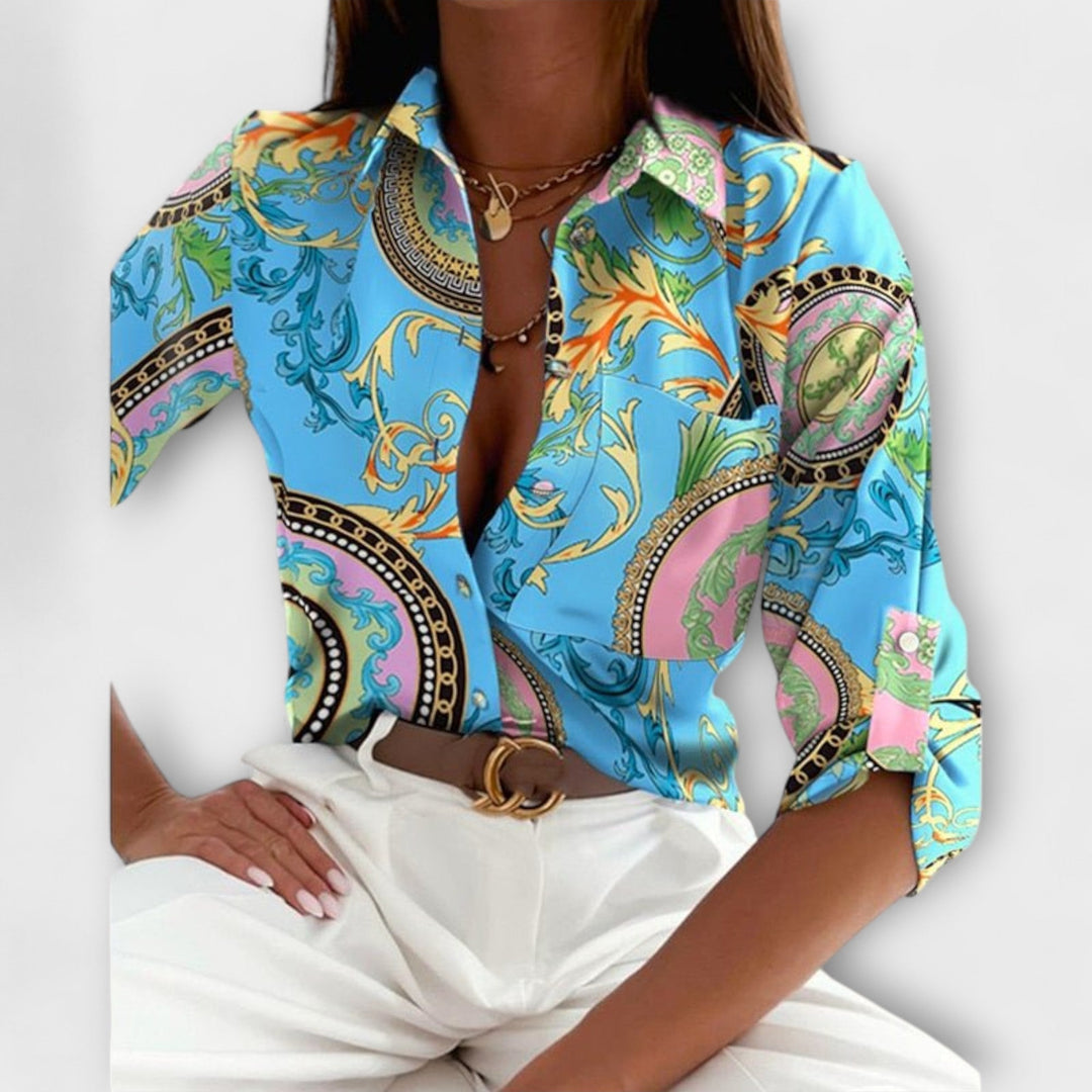 Velmira – Classic Collar Élegance