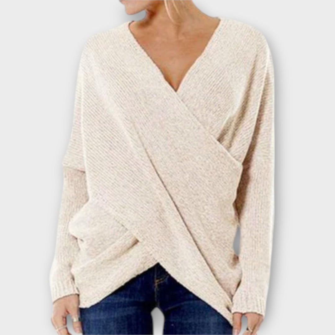 Heidi™ | Pull croisé – Élégance