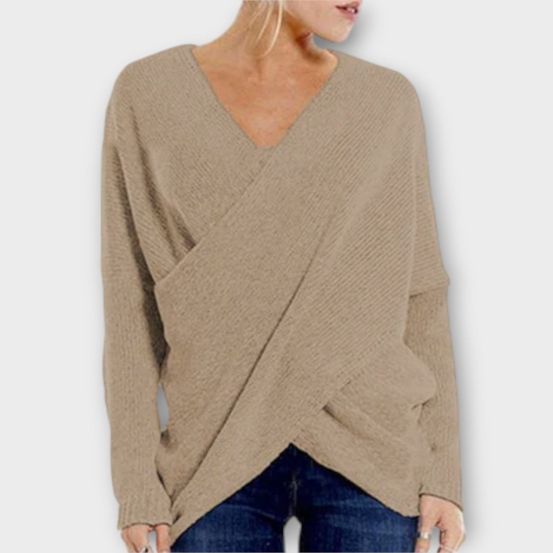 Heidi™ | Pull croisé – Élégance