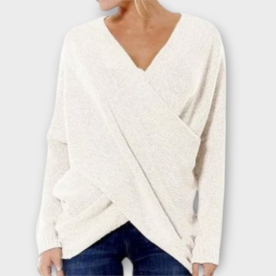 Heidi™ | Pull croisé – Élégance