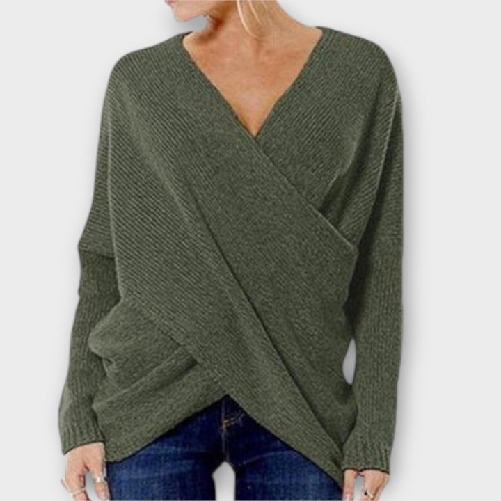 Heidi™ | Pull croisé – Élégance