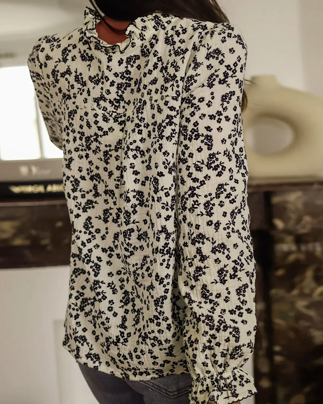 Rosalie™ | Blouse à volants à fleurs – Élégance